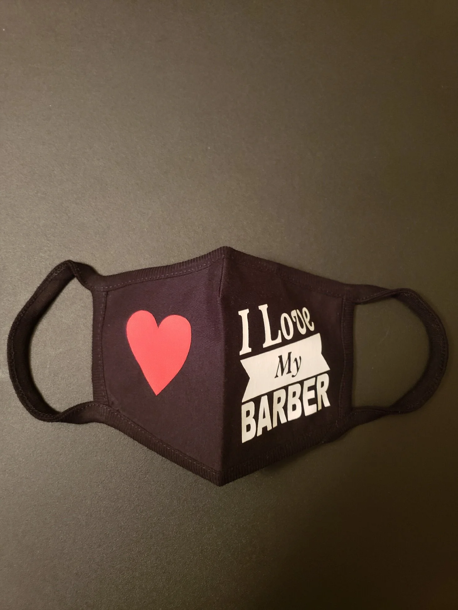 I Love My Barber Face Mask