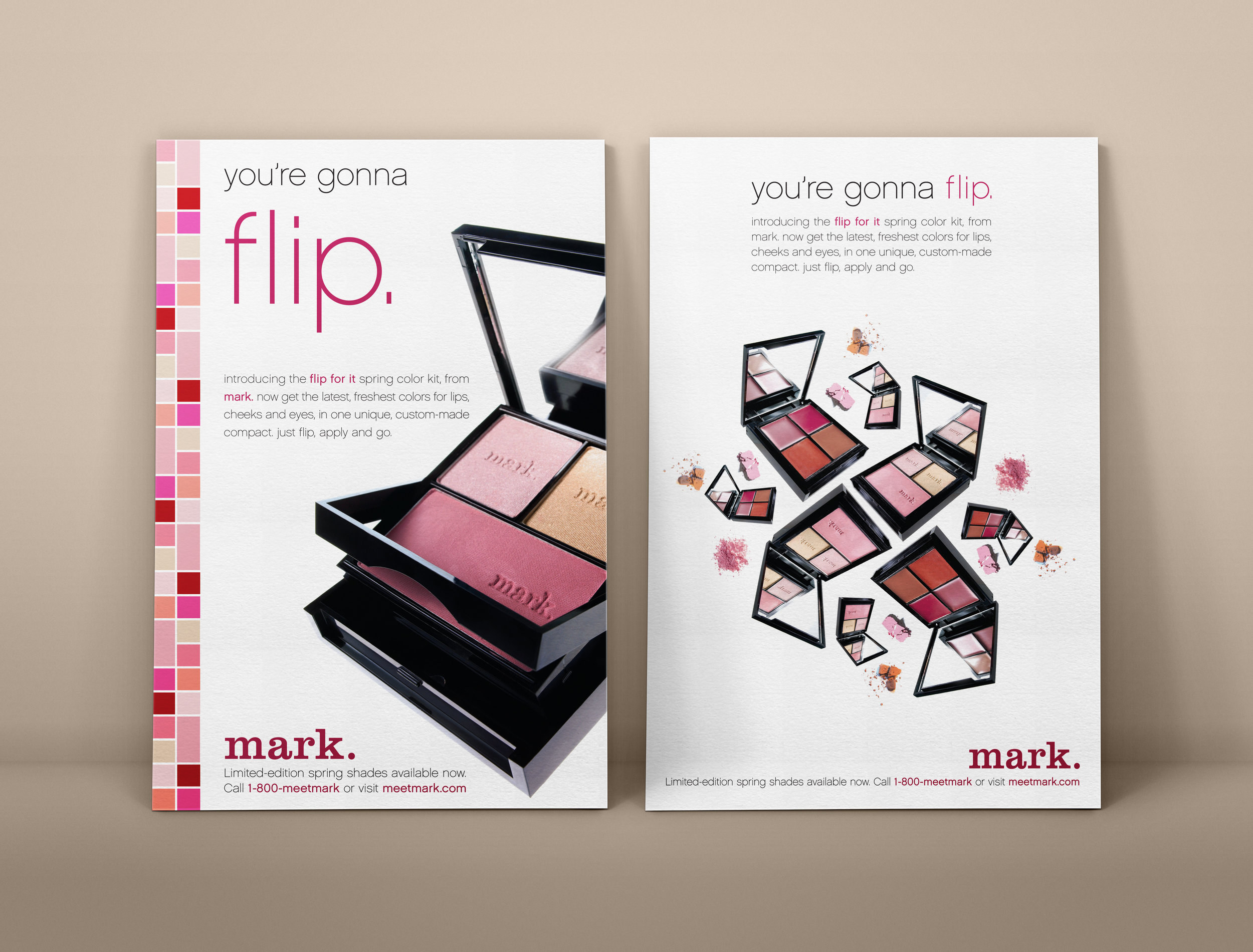  Ad campaign to launch a new product from Mark. Cosmetics 