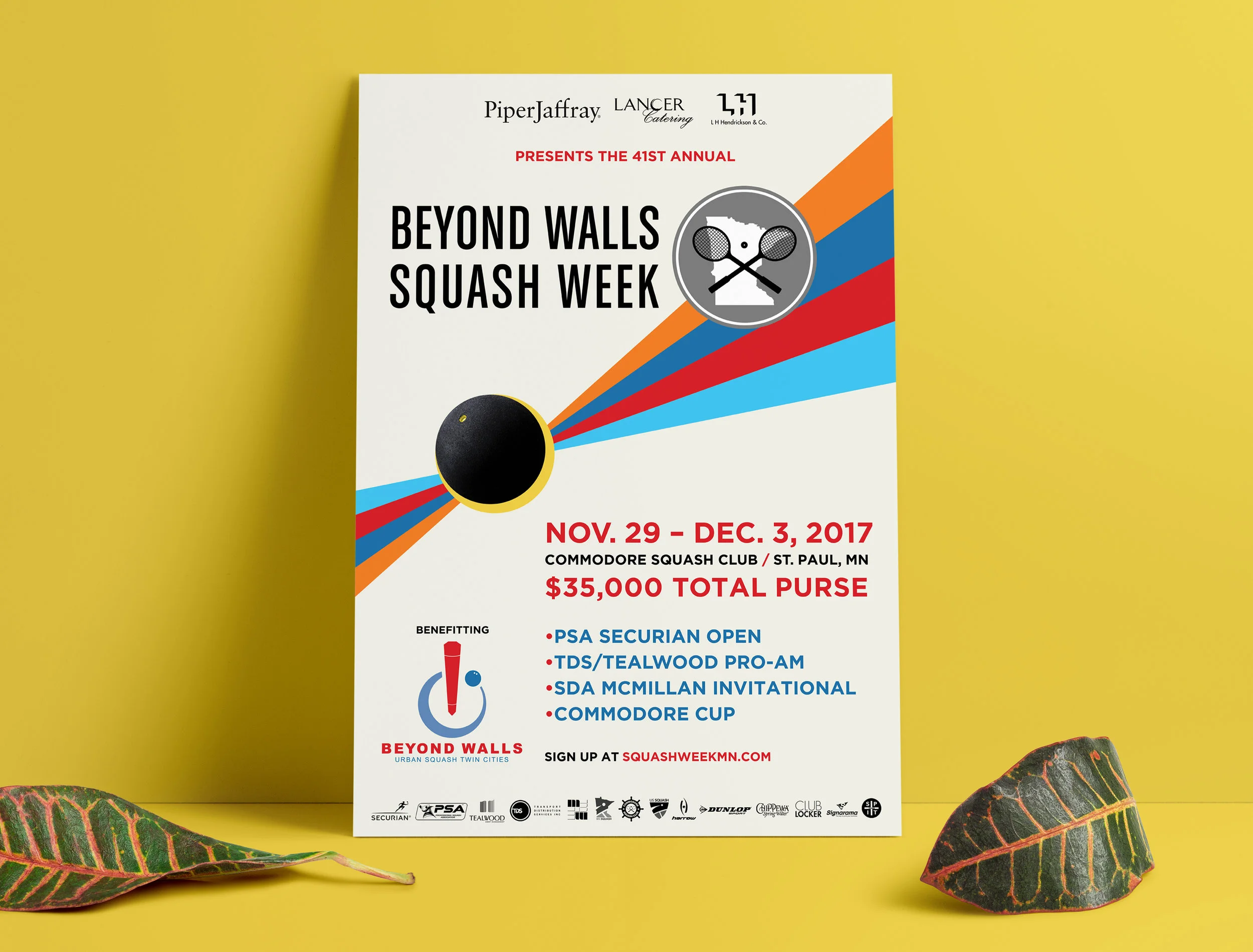 Commodore Squash Club 2017 Tournament Poster