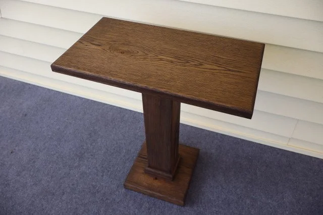 Oak Walnut End Table