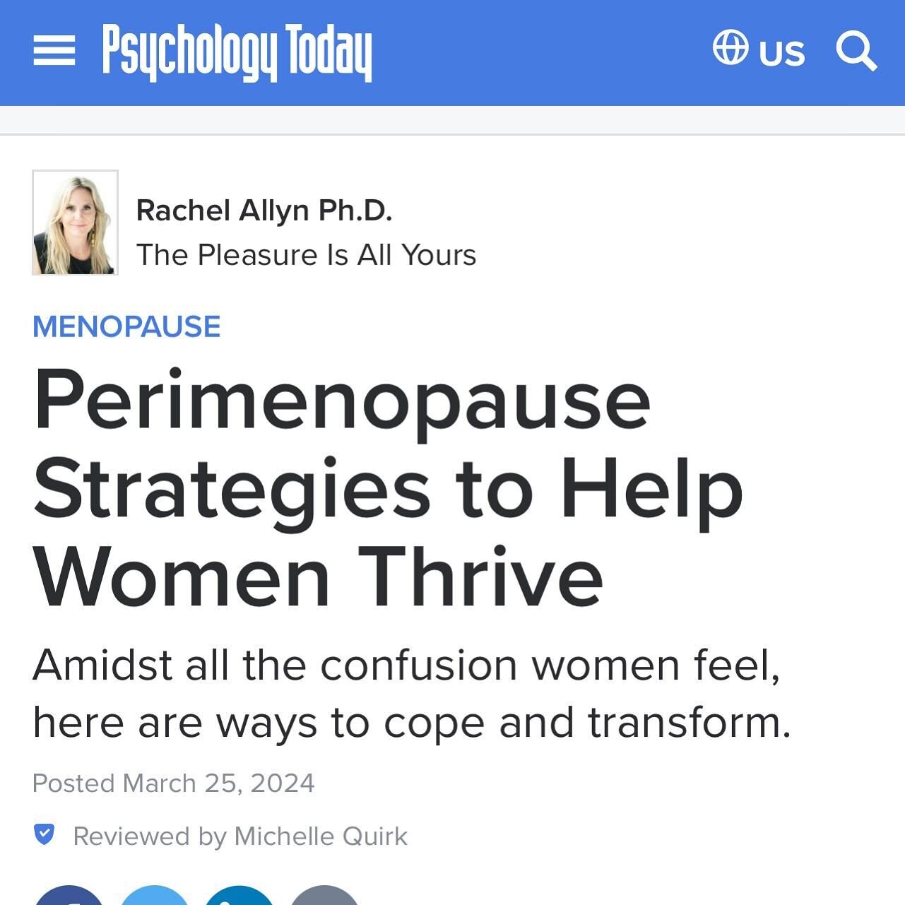 The big PAUSE!!! Here&rsquo;s a quick read for those of you in perimenopause, the approximate 3-10 years leading up to menopause which can entail quite a rollercoaster of symptoms and mixed messages from the medical community. It can also be a poigna