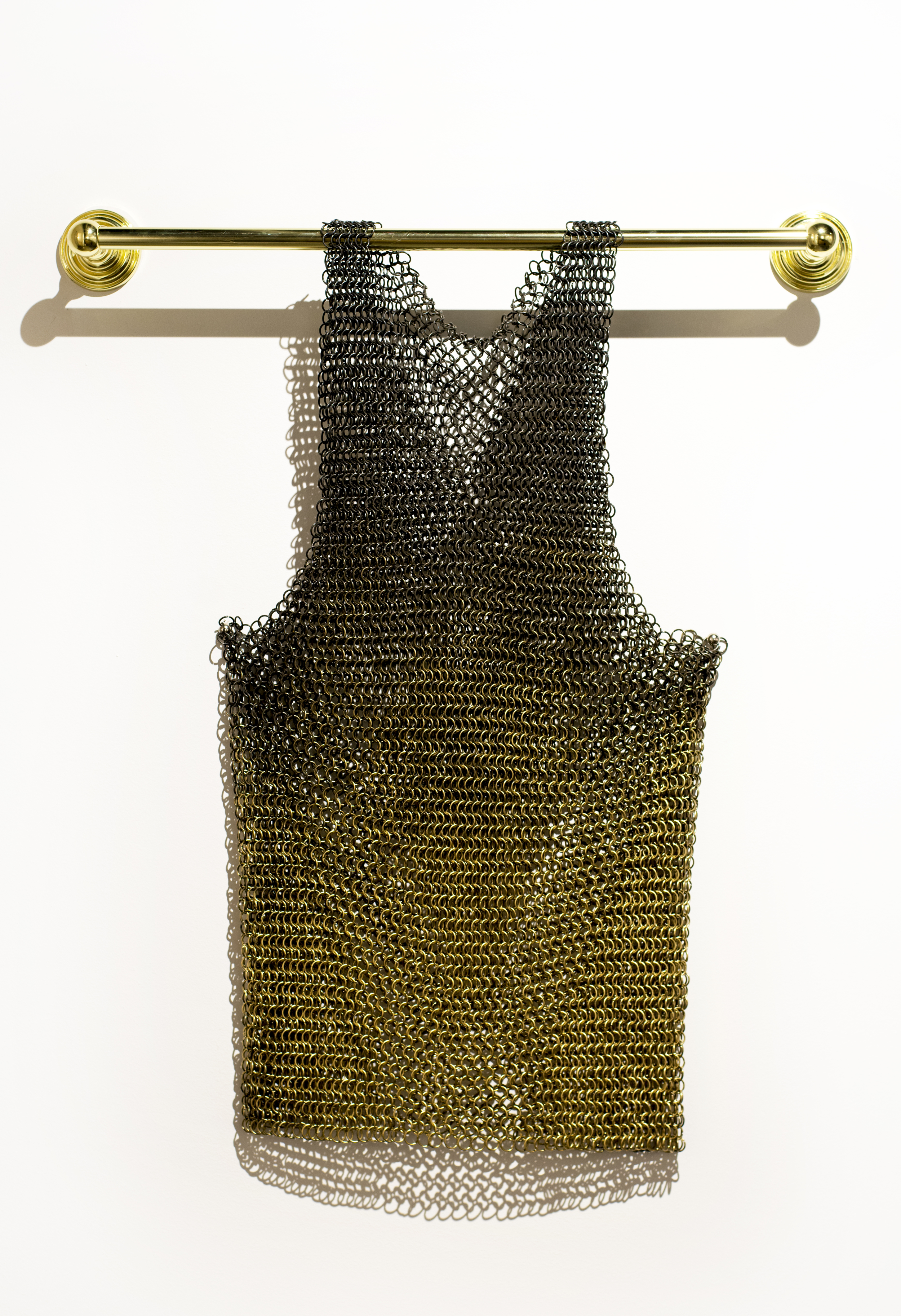 Victor Solomon, "We Talkin' Bout Armor." 2016. Chainmail jersey. 24 x 36 in. 
