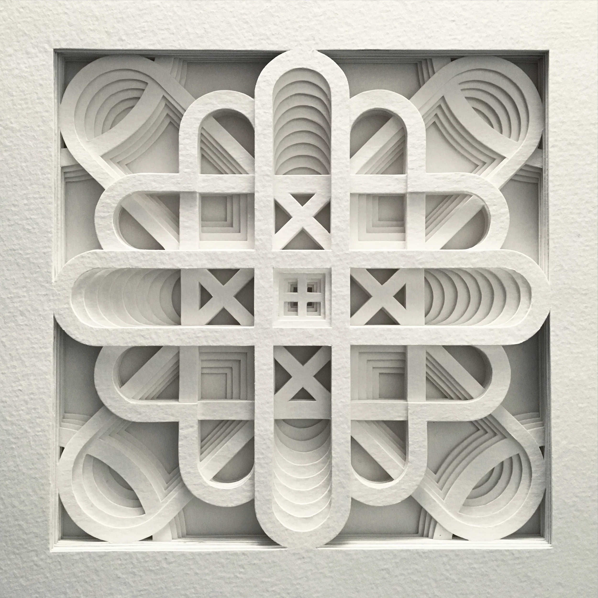 Boris Ipsum, "Mathildenhoehe." 2016. Paper and cardboard. 12 x 12 in.
