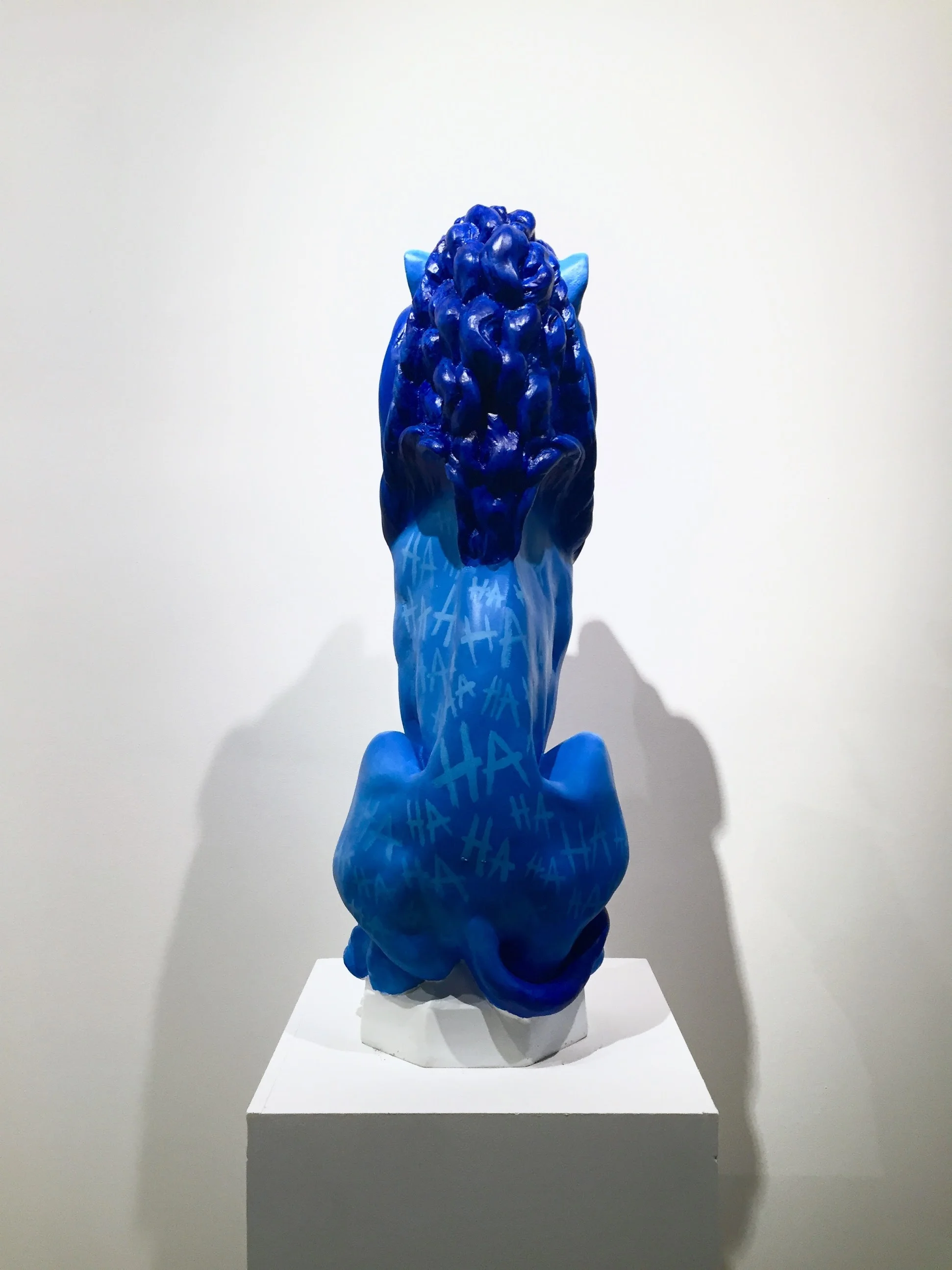 Joseph Grazi, "False Idols" 2016. Acrylic on stone. 10" x 12" x 31". 
