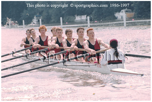  Piers (in four seat) on his way to victory at Henley Royal Regatta 1991  