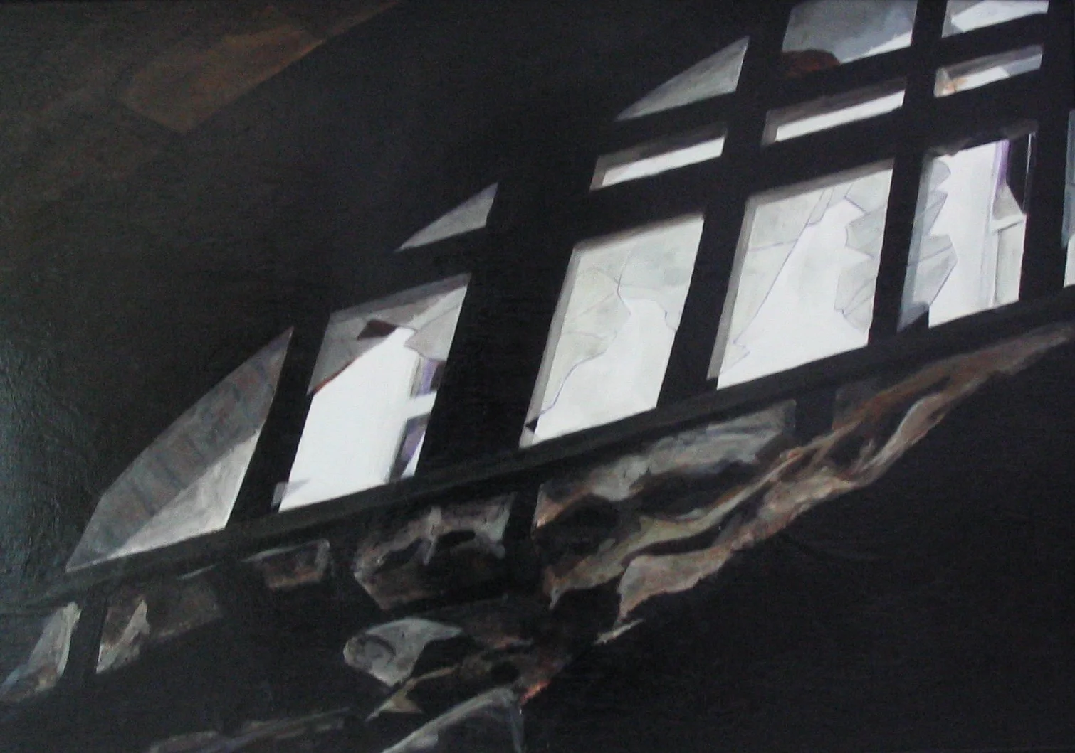 The Waiting Room  •  Acrylic on wood  •  53"x 36"