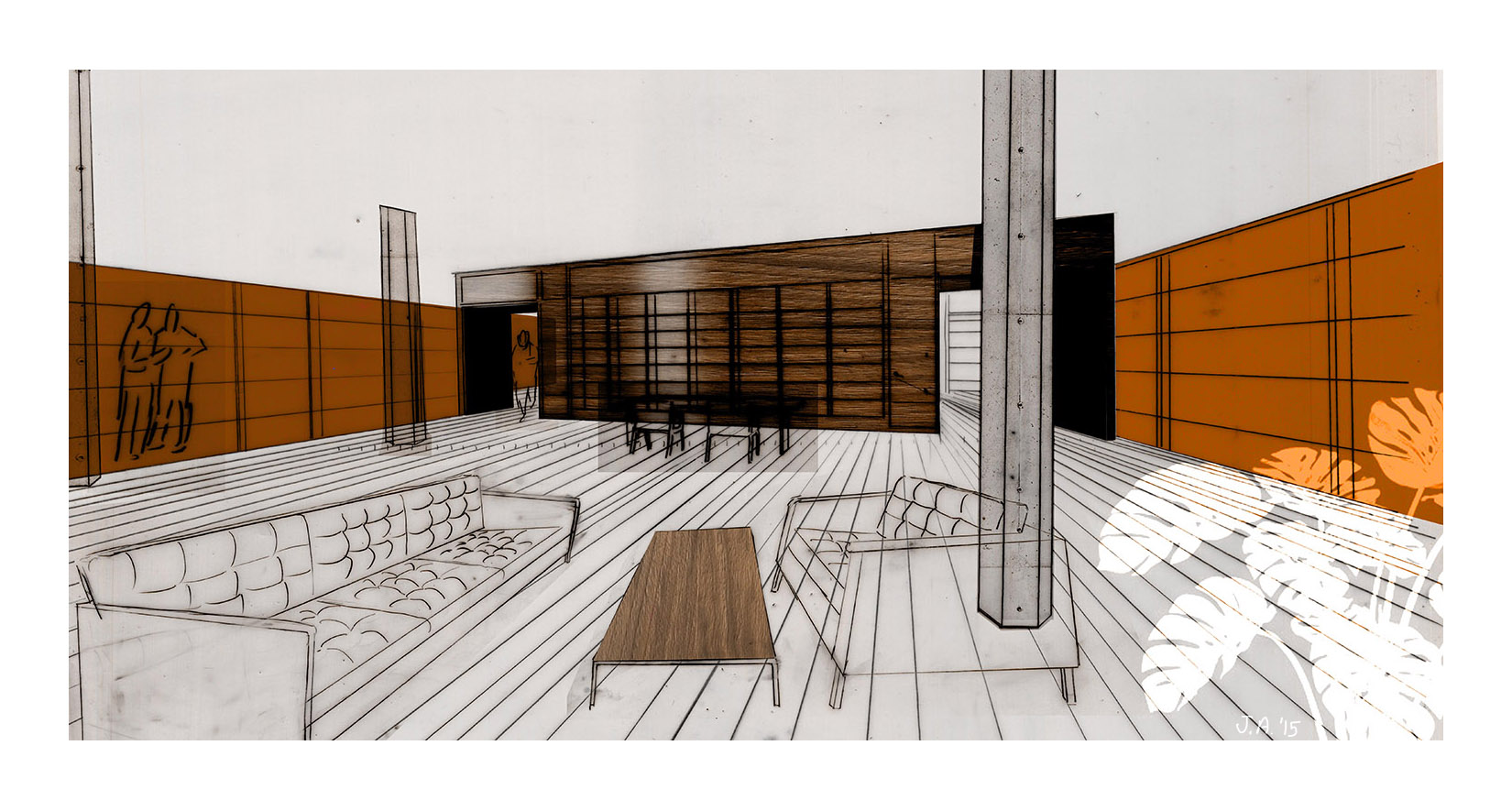 Camp David Architectural Collages and Renderings
