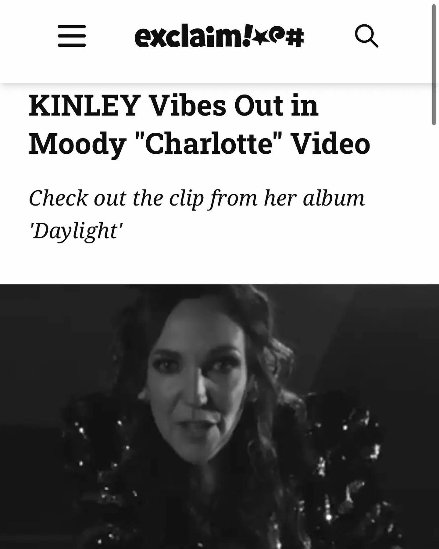 🔥 Holy smokes thanks for all the &lsquo;Charlotte&rsquo; music video love! Shoutout to Alex at @exclaimdotca and @buzzpei for sharing the release 🙏🏼❤️. I always love working with @clubredproductions 🎥 and was so happy to film at my favorite bar e