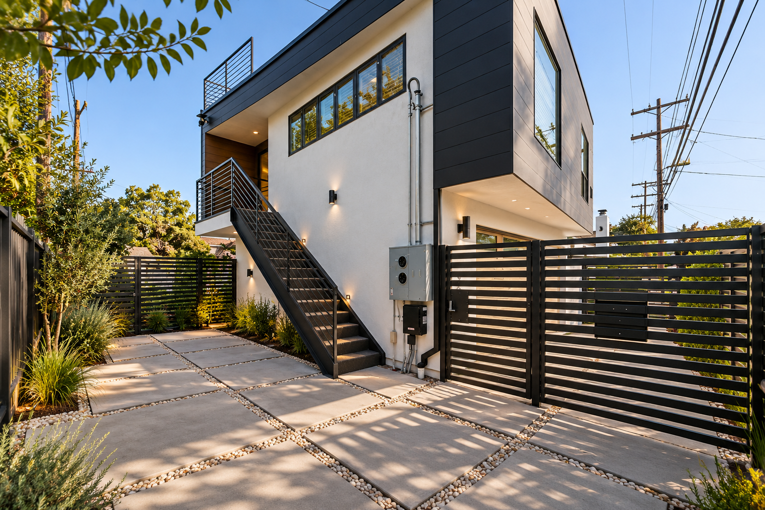 Modern Courtyard ADU with Slatted Fences.png