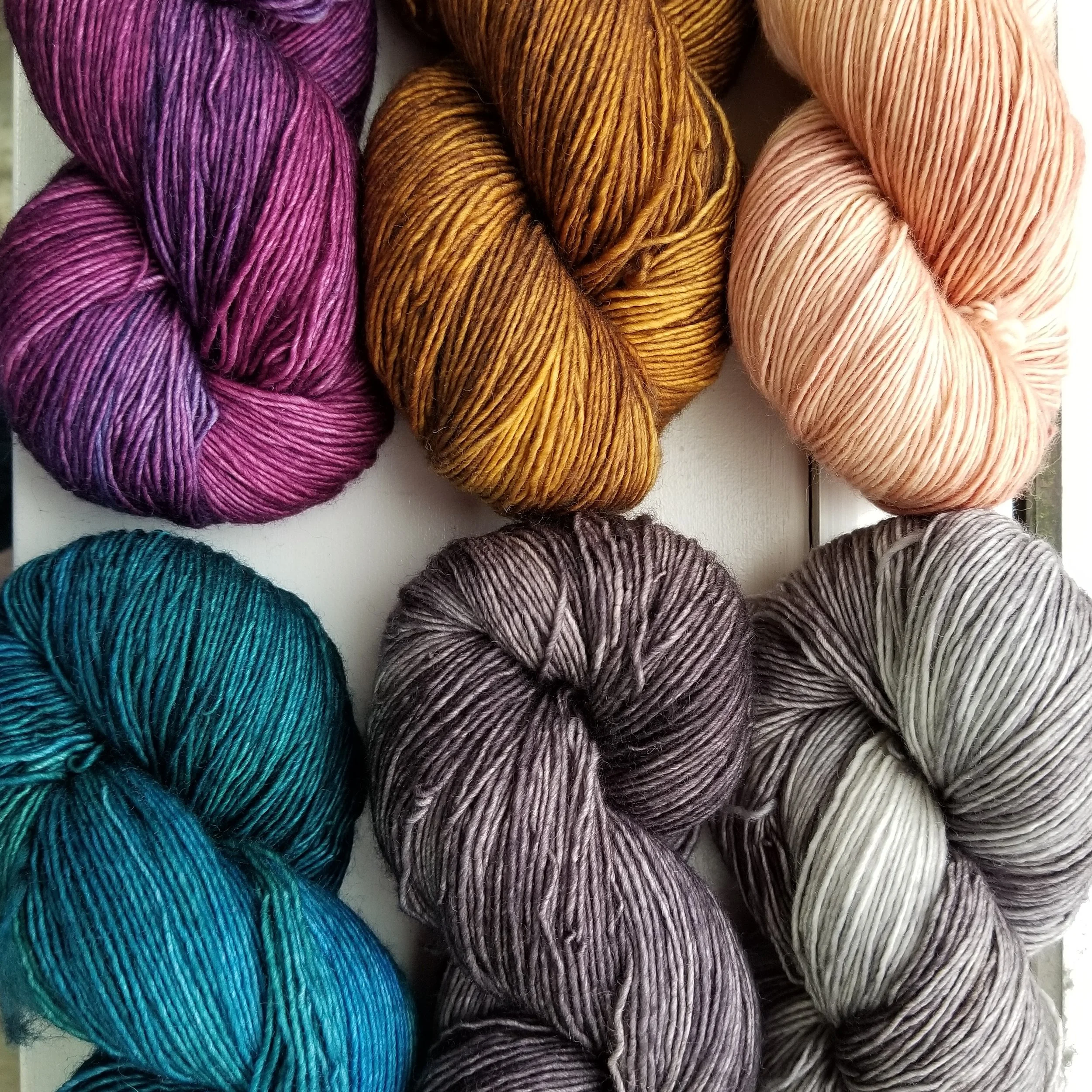 A smattering of color from the dye pot