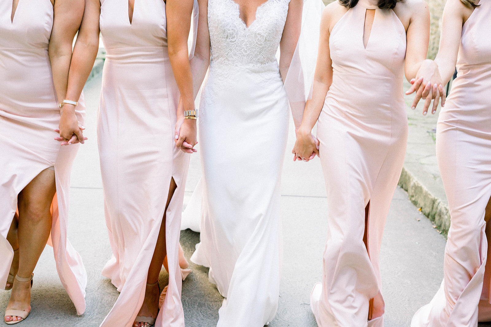 Pink Bella Bridesmaids dresses: Longue Vue Club Wedding captured by Abbie Tyler Photography