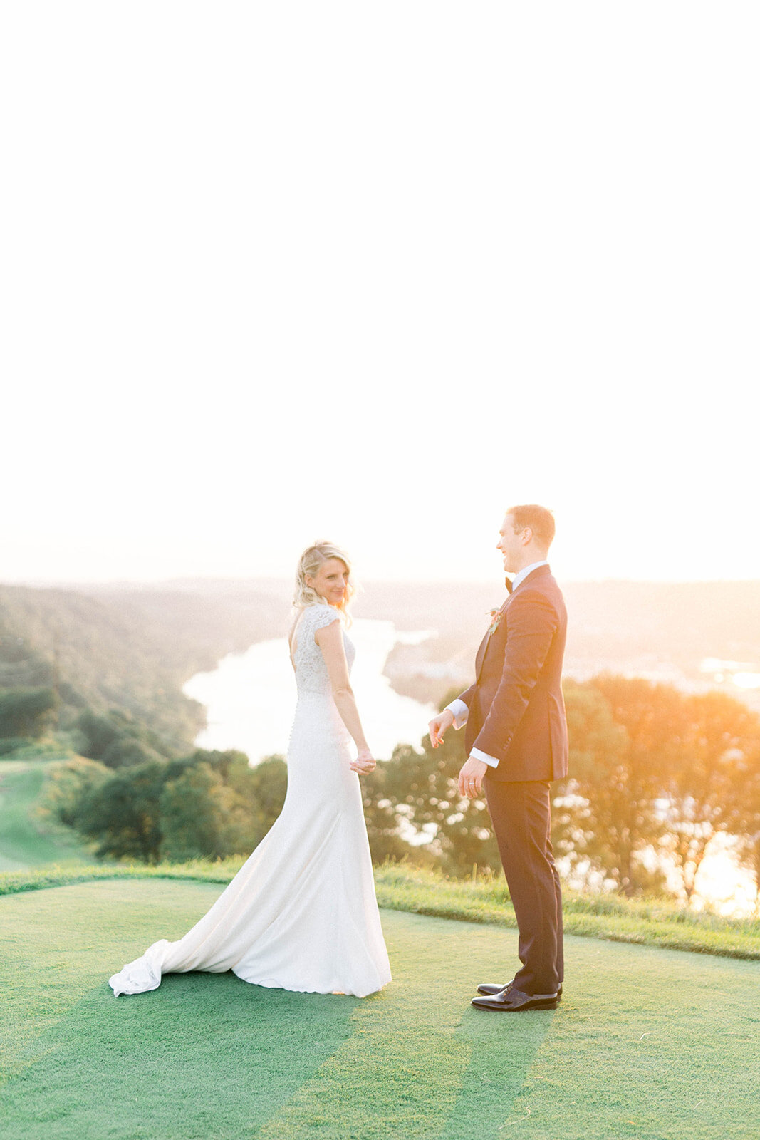 Sunset wedding photo: Longue Vue Club Wedding captured by Abbie Tyler Photography