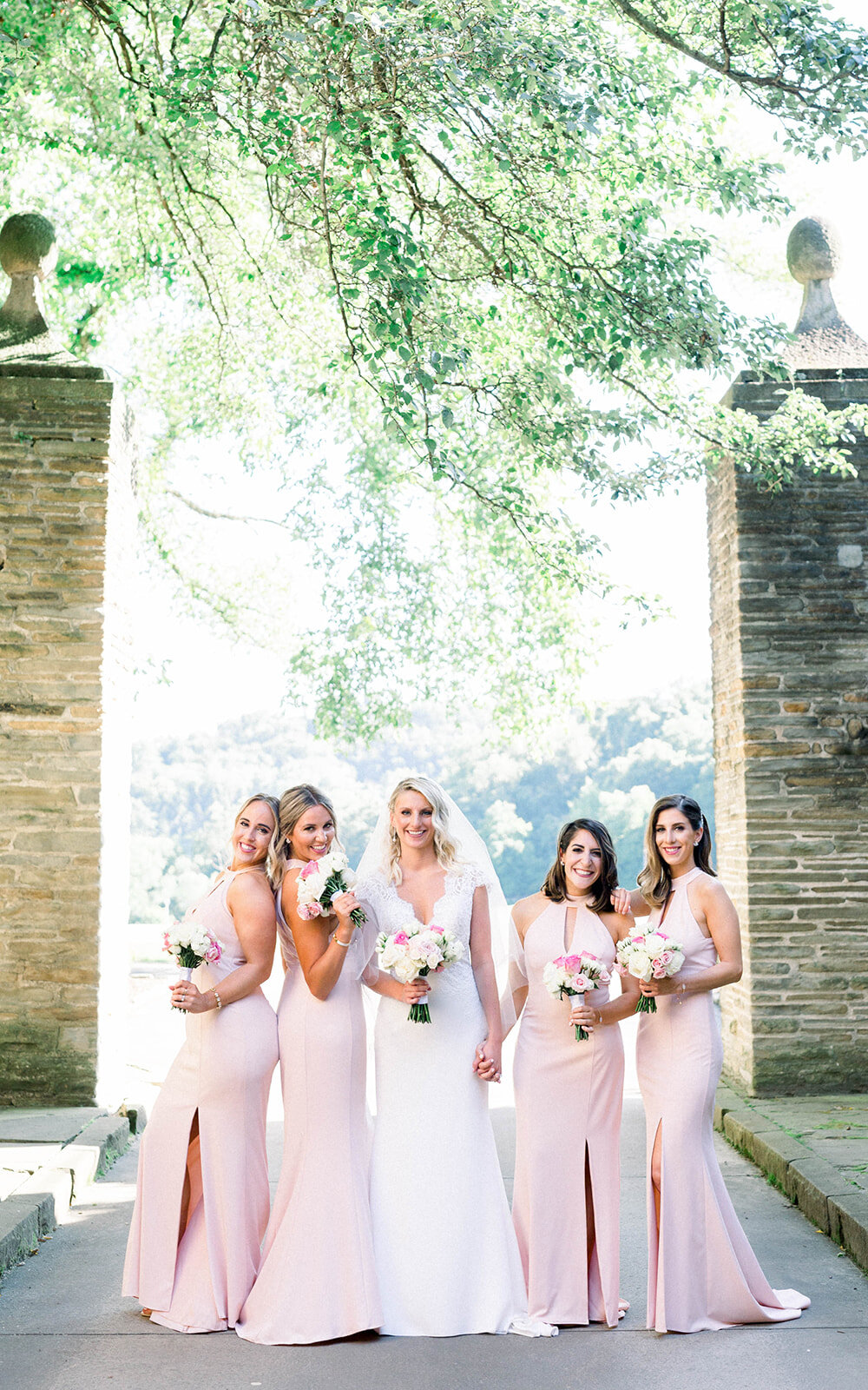 Pink Bella Bridesmaid Dresses: Longue Vue Club Wedding captured by Abbie Tyler Photography