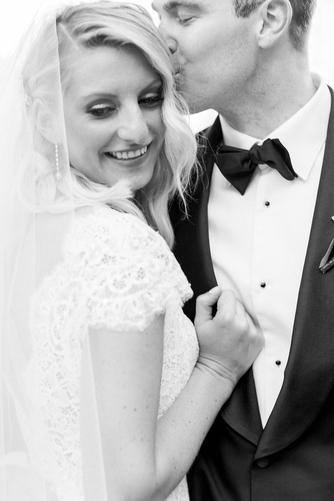 Black and white wedding portrait: Longue Vue Club Wedding captured by Abbie Tyler Photography