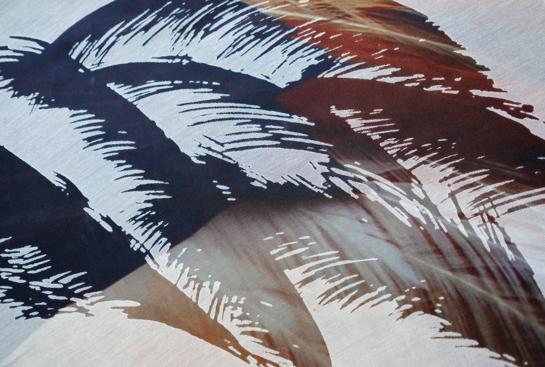 Feathery print experimentation.
