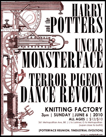 Concert Poster for "Harry and the Potters," 2010