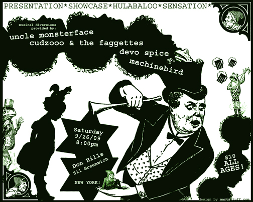 Concert Poster for "Uncle Monsterface," 2009