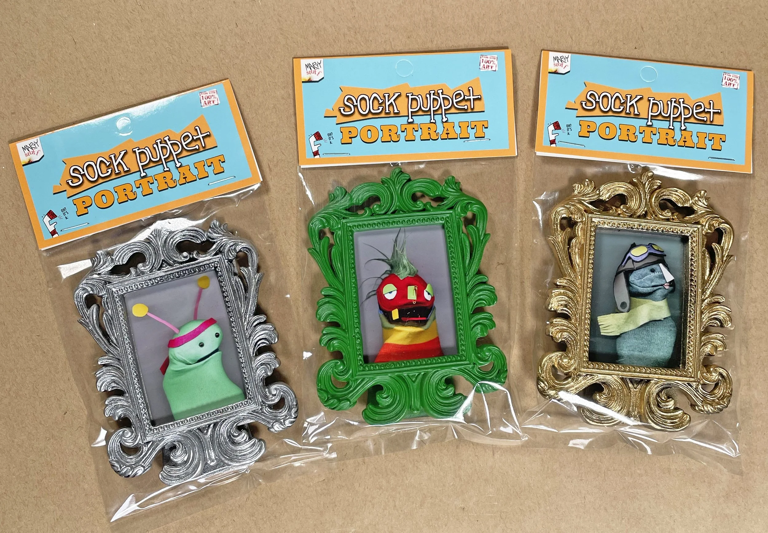 Sock Puppet Portraits for Sale at Sock Puppet City!
