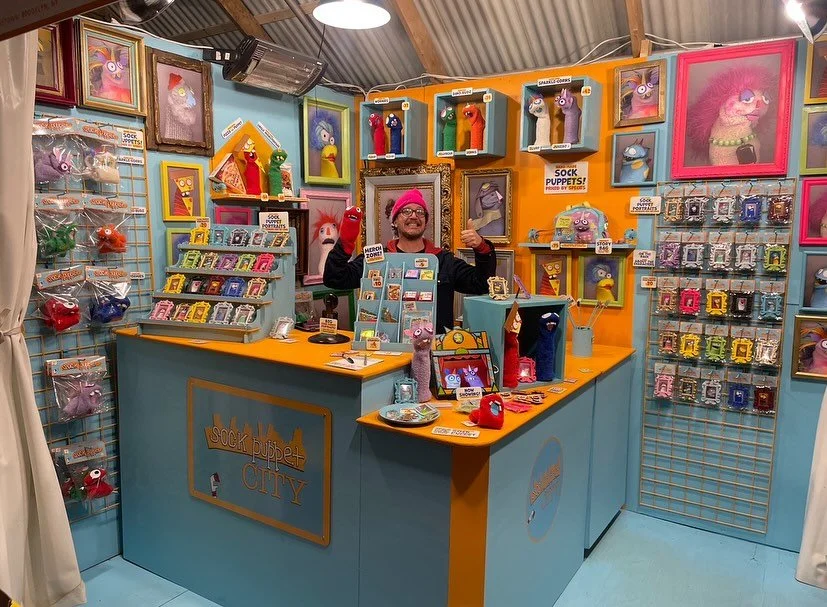 Sock Puppet City is open for business at the Seaport Snowport in Boston! Huzzah!

We are at Booth 5, just a couple booths down from last year right on the corner!

M-Thurs, 3-8
Fri-Sat, 11-9
Sun, 11-8
Hours extend on 12/8

We are so grateful for all 