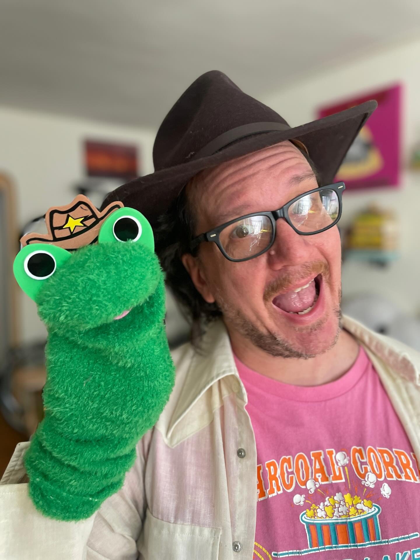 Meet Eddie Jr. the Emotional Support Shark and Yeehaw the Cowboy Frog. Ed has a lot of feelings, and wants to share ALL of them. Yeehaw loves horses but has never seen one.

Two new sock puppet characters are here! Meet The Animal Friends! We made a 