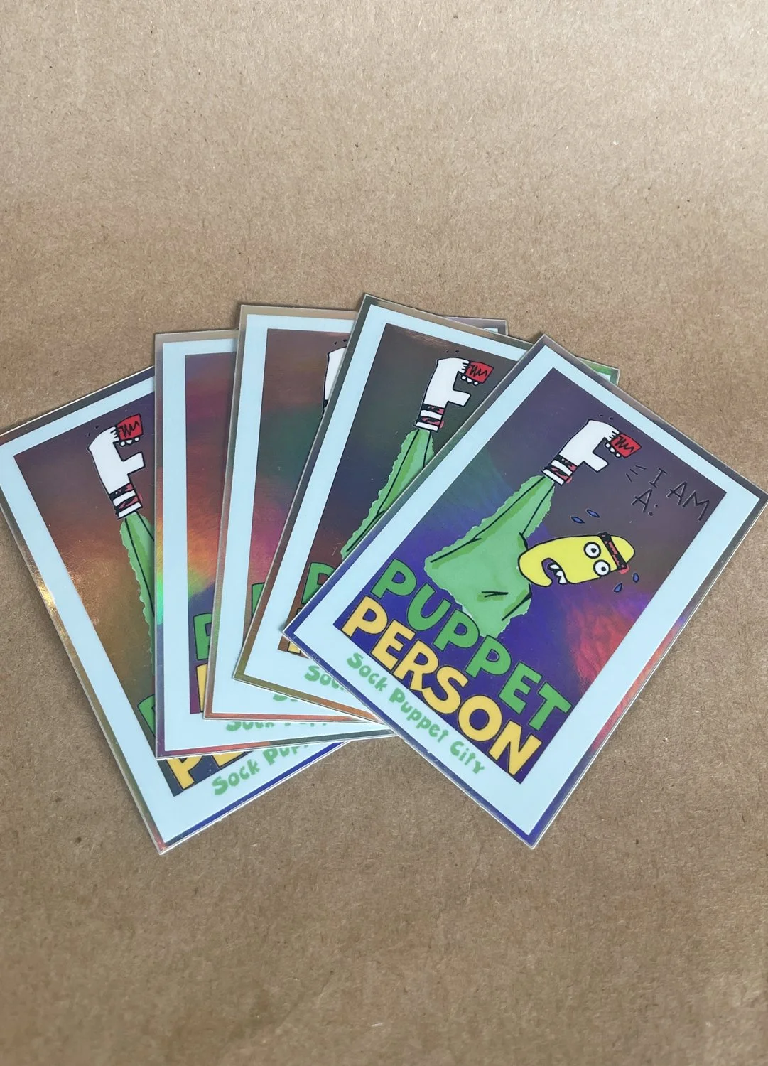 Sock Puppet Sticker, Magnets, and Pins now for sale online!