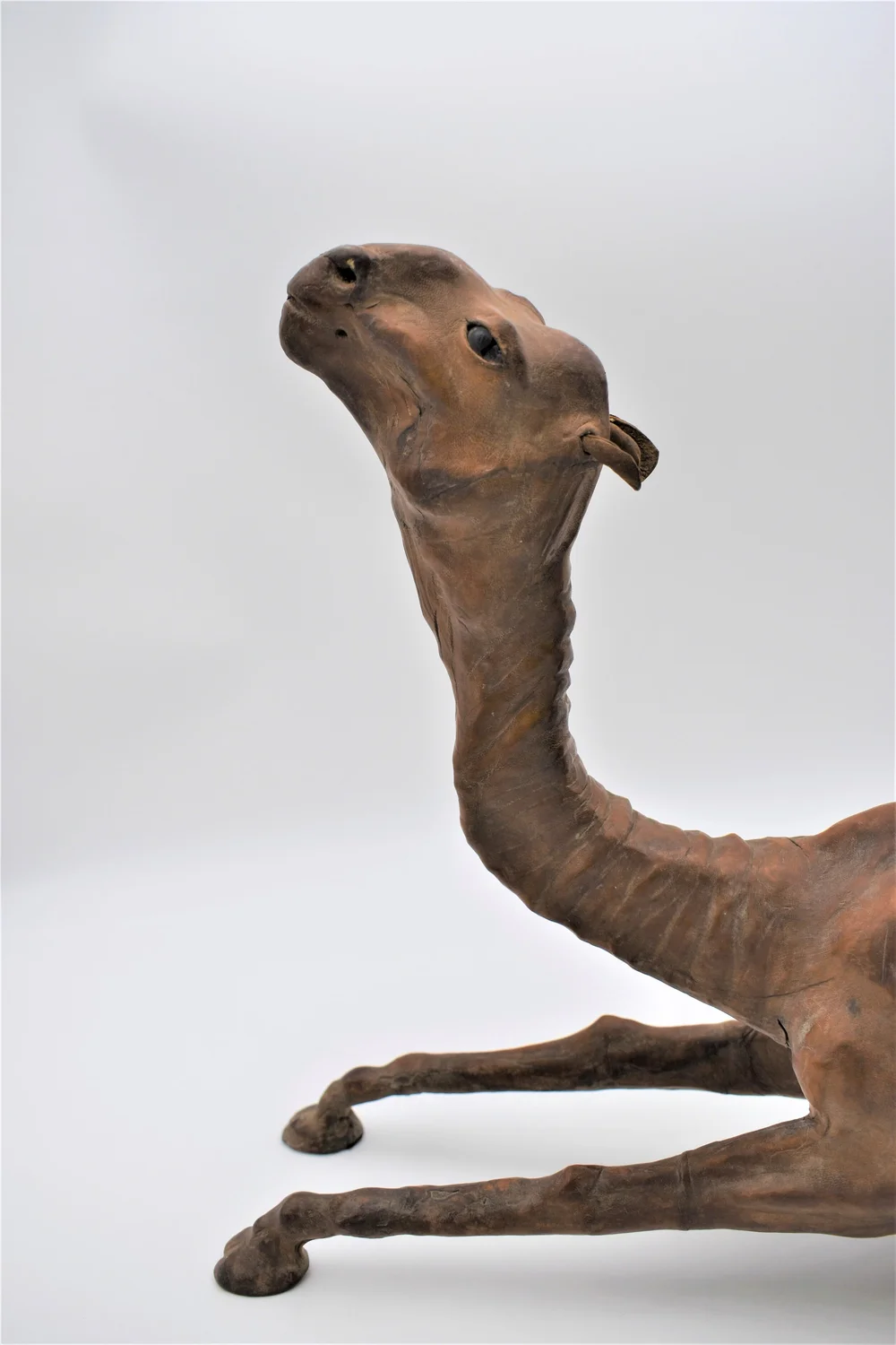 No 2249 Vintage leather camel figurine — Percival Hunt Collections