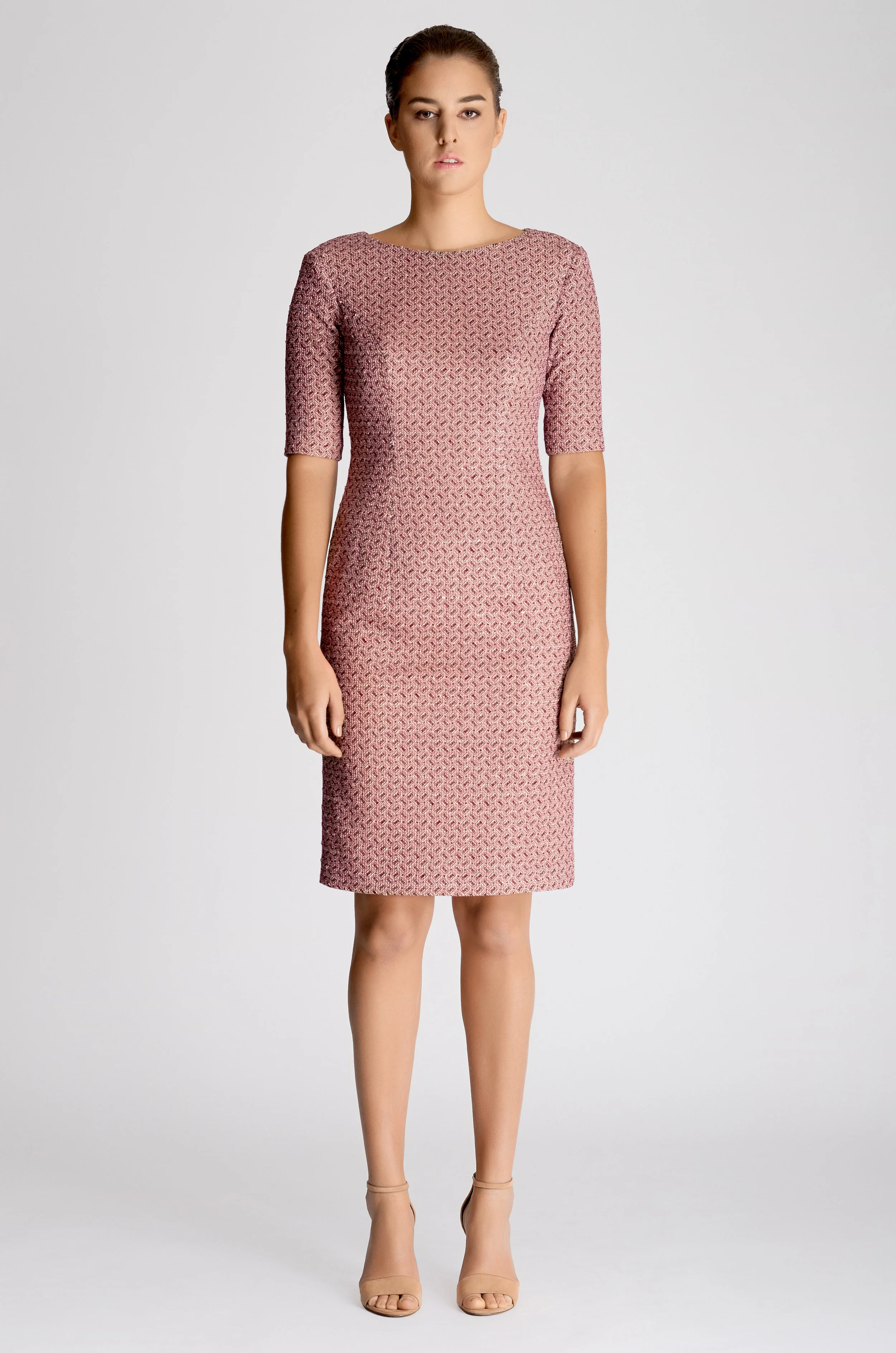 burgundy sheath dress