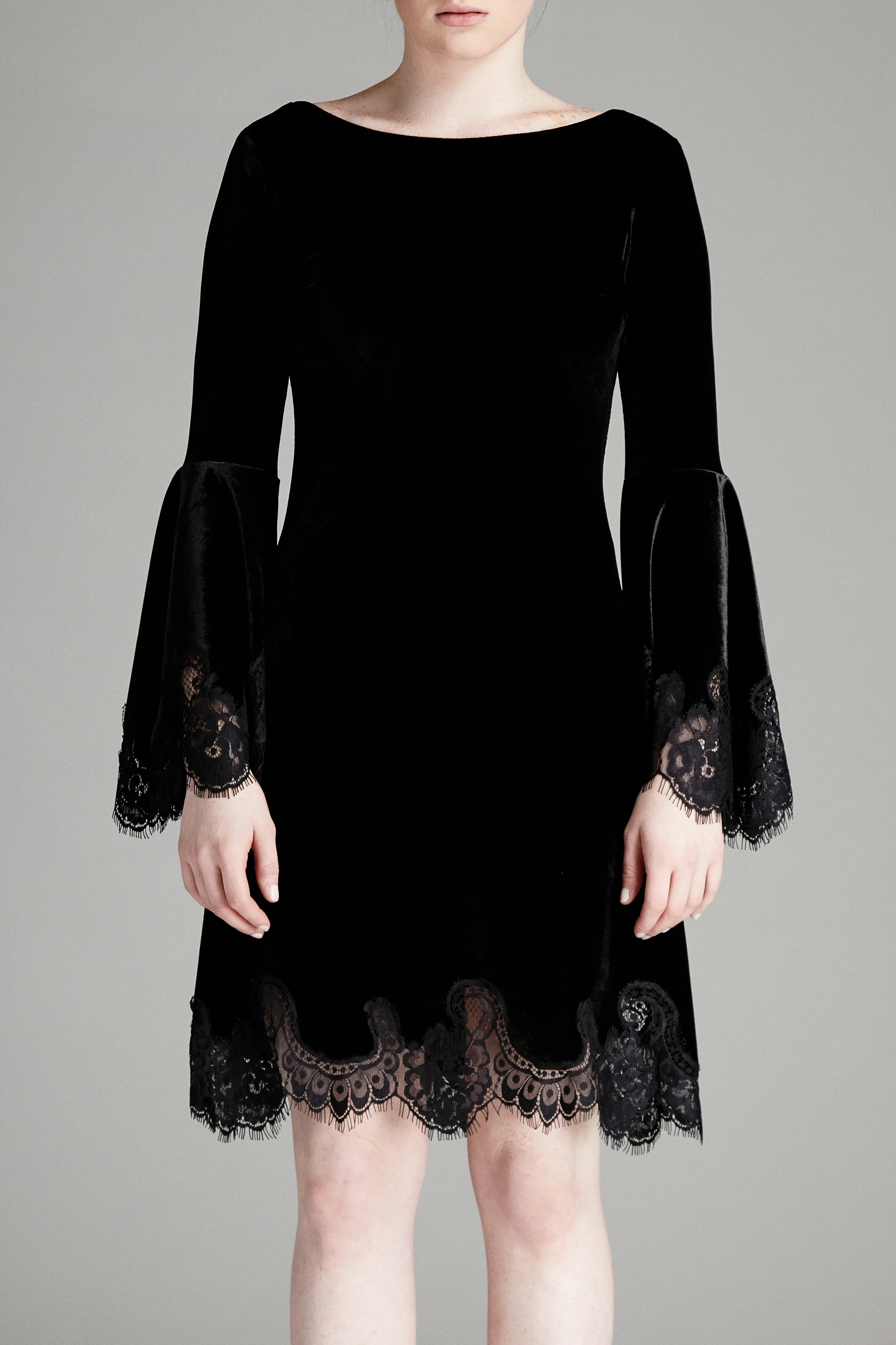 endless rose women's plunging neck lace trim dress Endless Rose main image 0