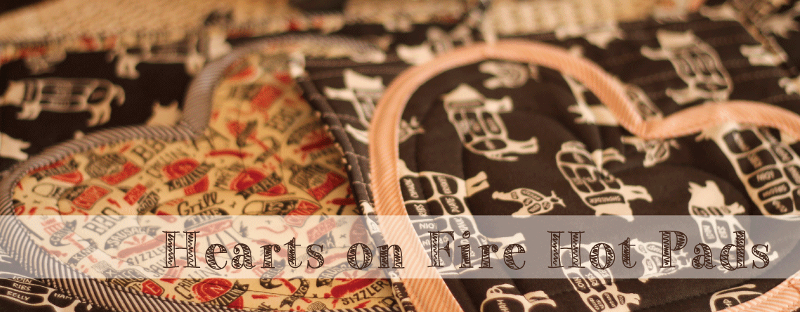 Hearts on Fire Hot Pads