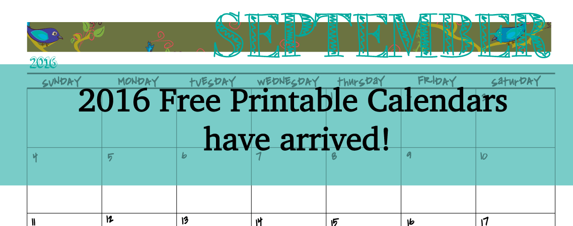 :: 2016 Calendars are HERE! ::