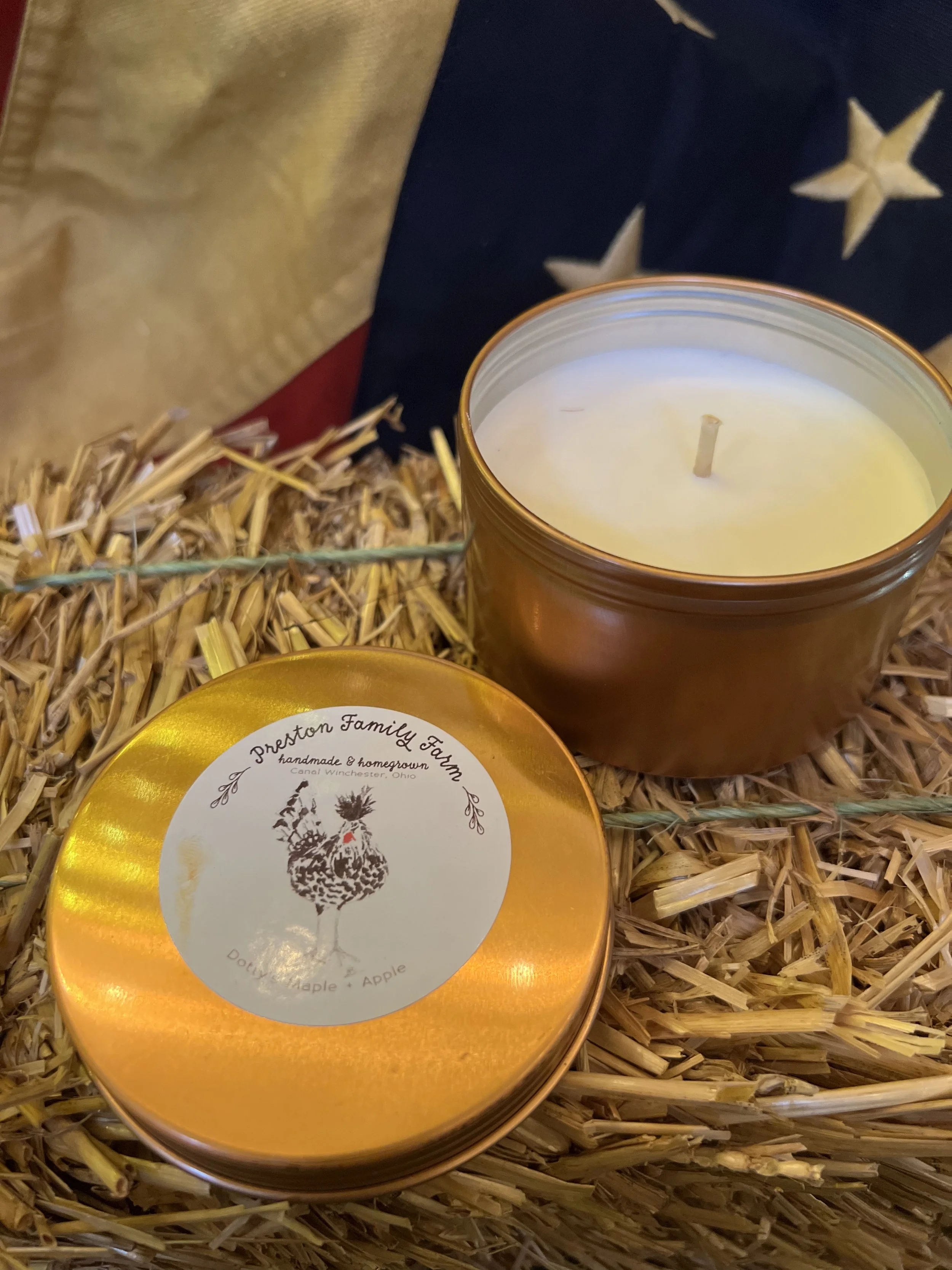 Candles hand poured by Fritz and Fern — Preston Family Farm