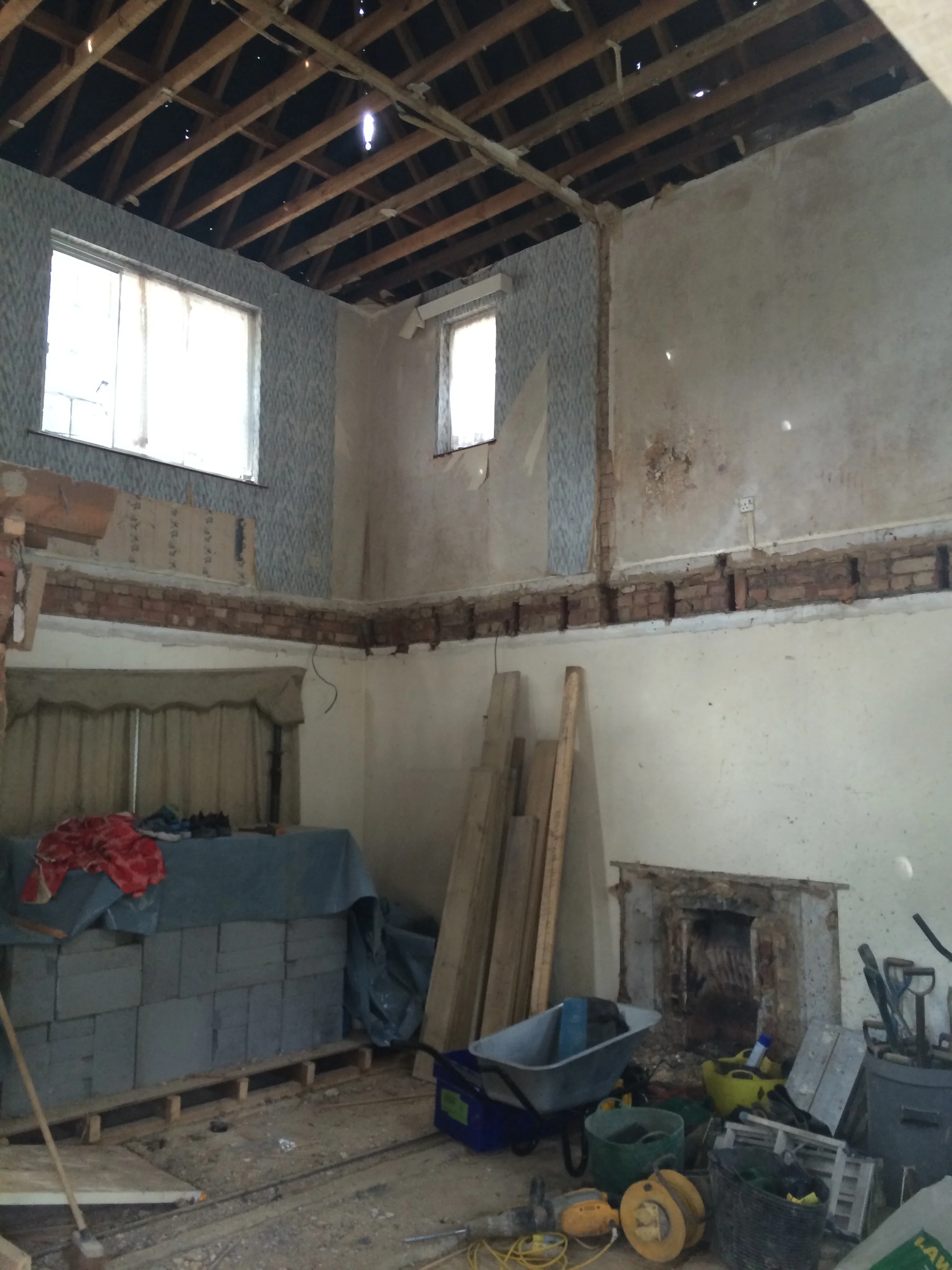 during renovation both the floors and ceilings were removed