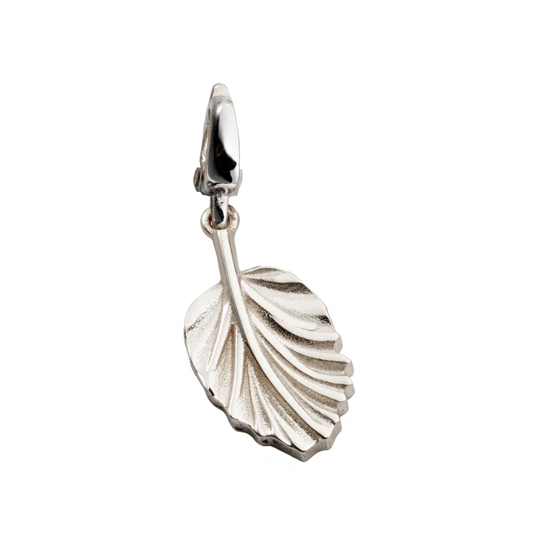 Delicious Lettuce Leaf Silver Charm