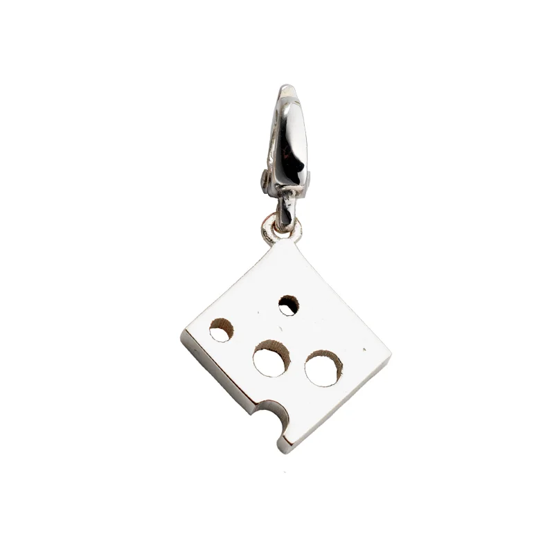 Delicious Cheese Silver Charm