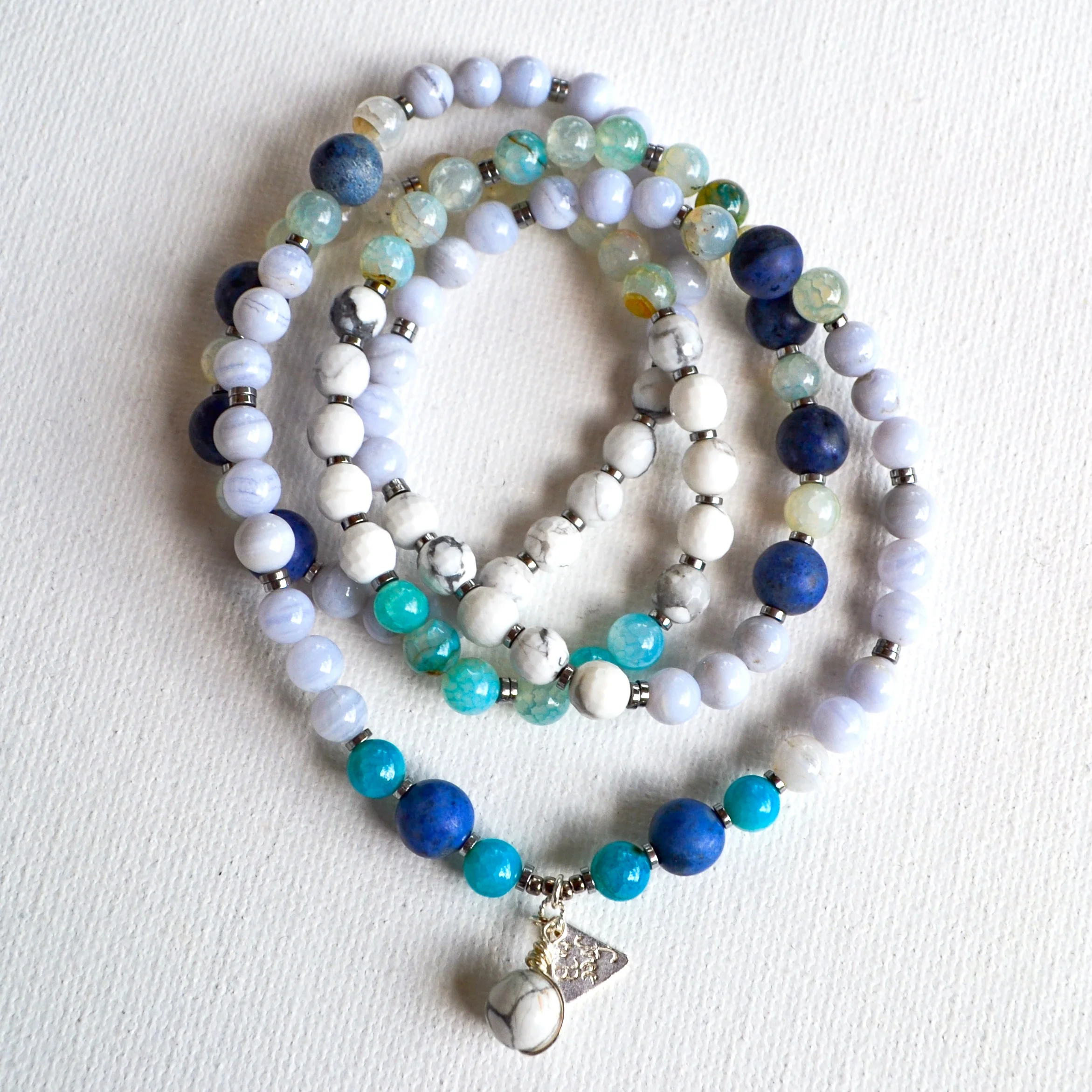 Stones Heal Mala + Howlite
