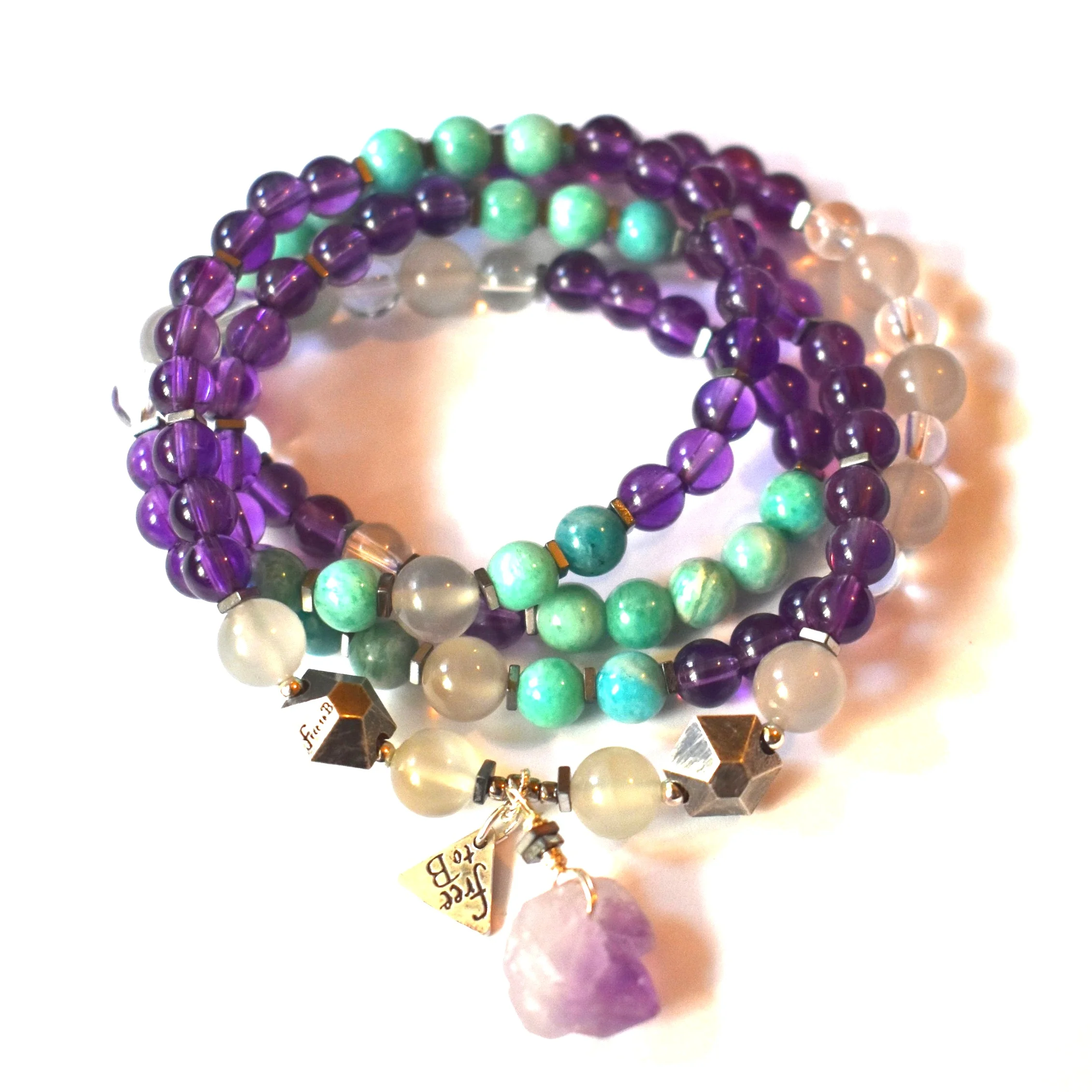 Stones Heal Metal Gems + Amethyst