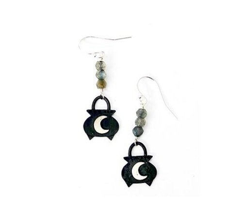 Long Cauldron Drop Earrings 