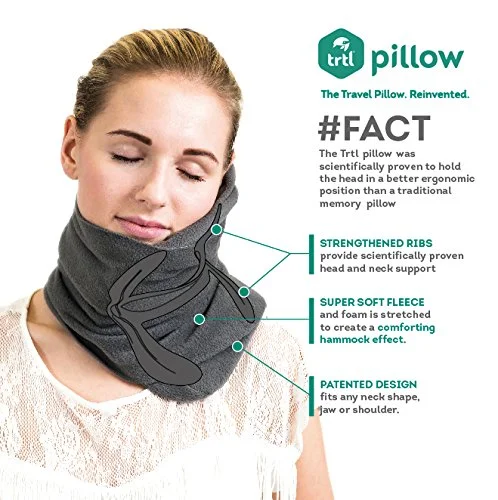 Neck support for airplanes.