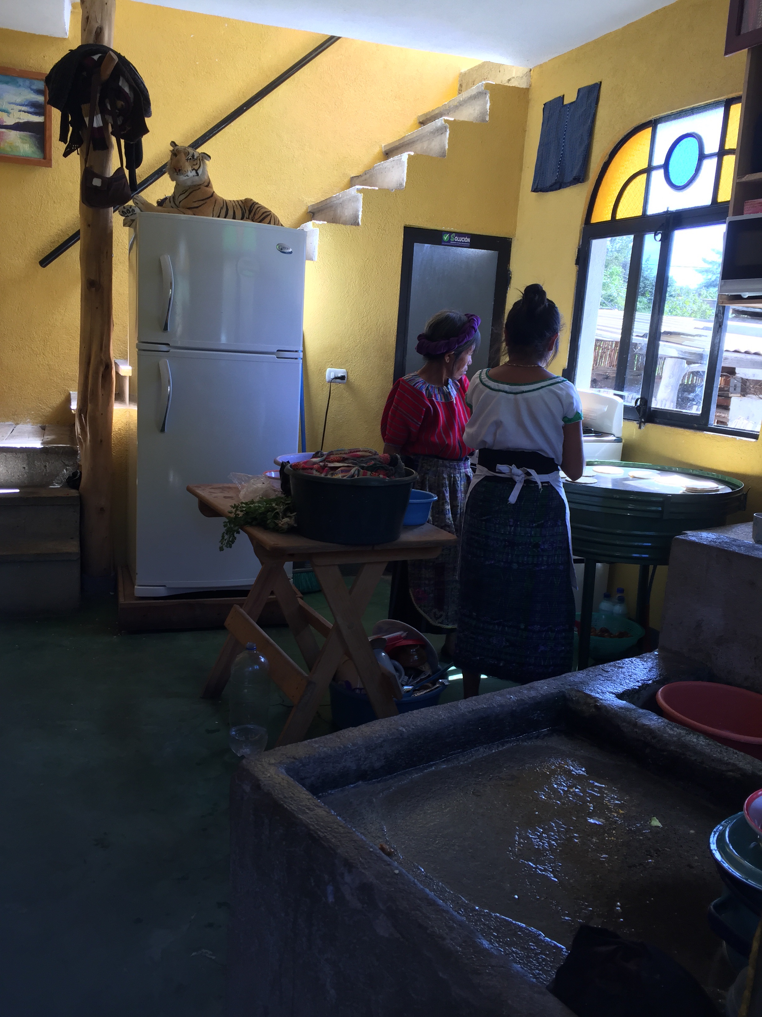 Inside Juanita's home kitchen where she makes fresh, homemade tortillas.
