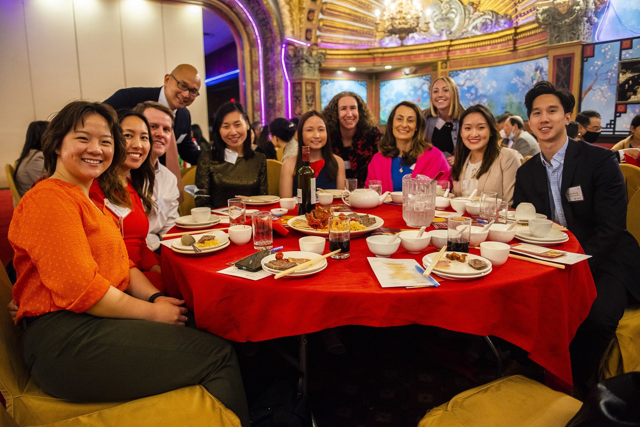 CEO Ben Hires with guests from sponsor Liberty Mutual Insurance