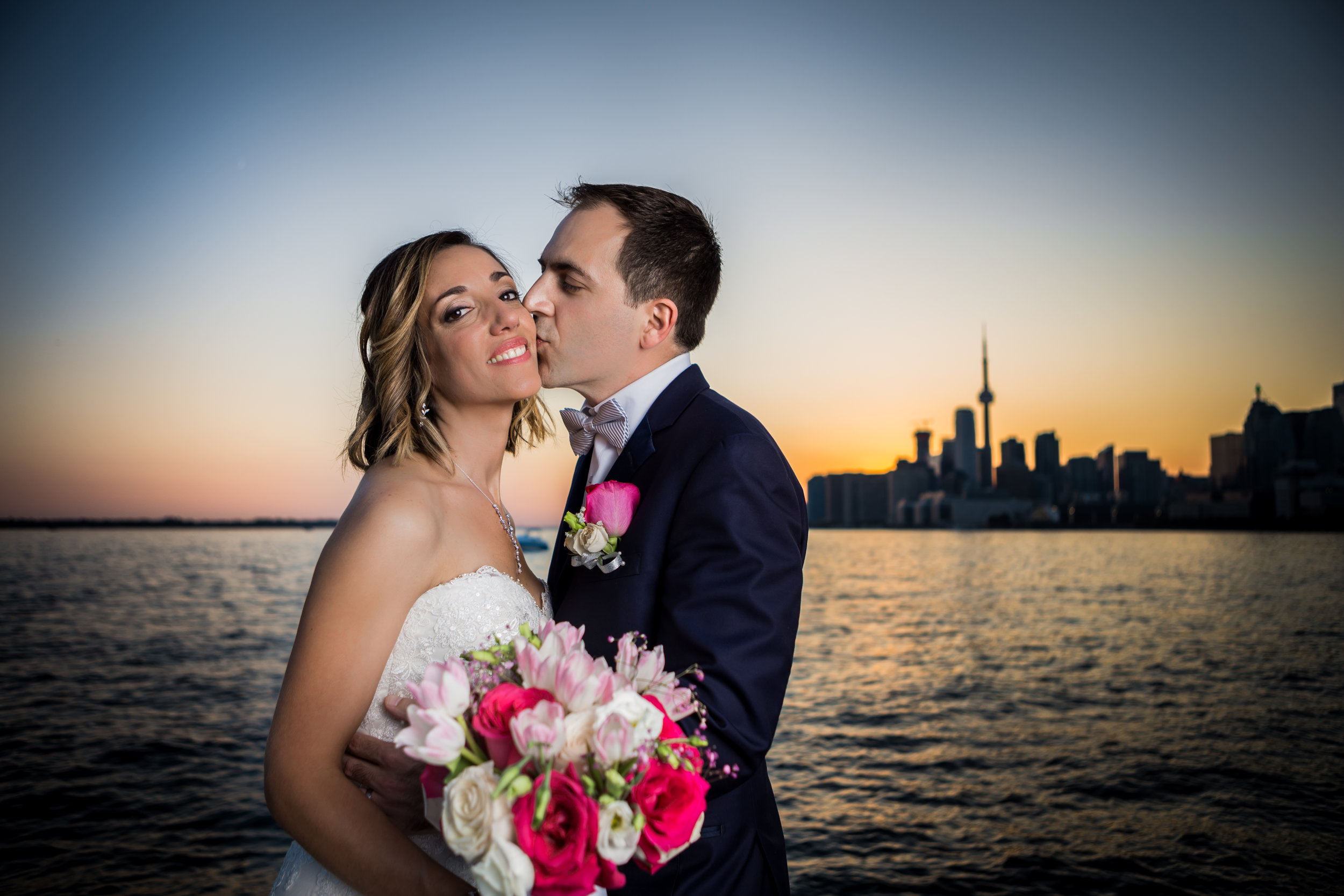 Wedding Photo taken at the Toronto Harbour Polson Pier