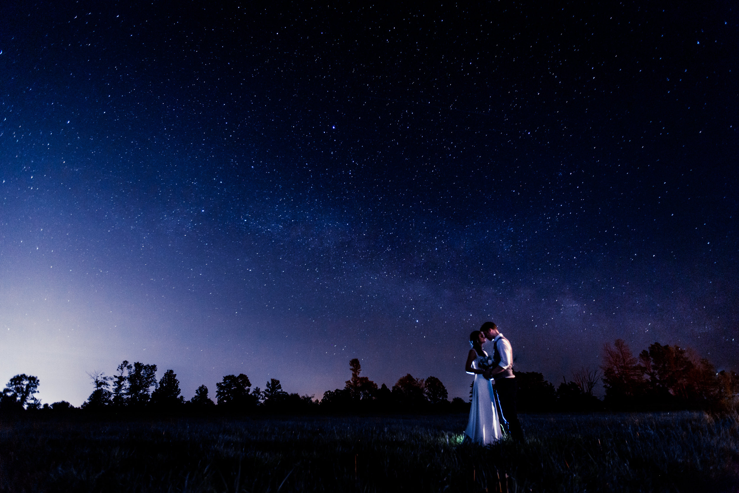 Wedding Photo under the Starry sky - Milkyway