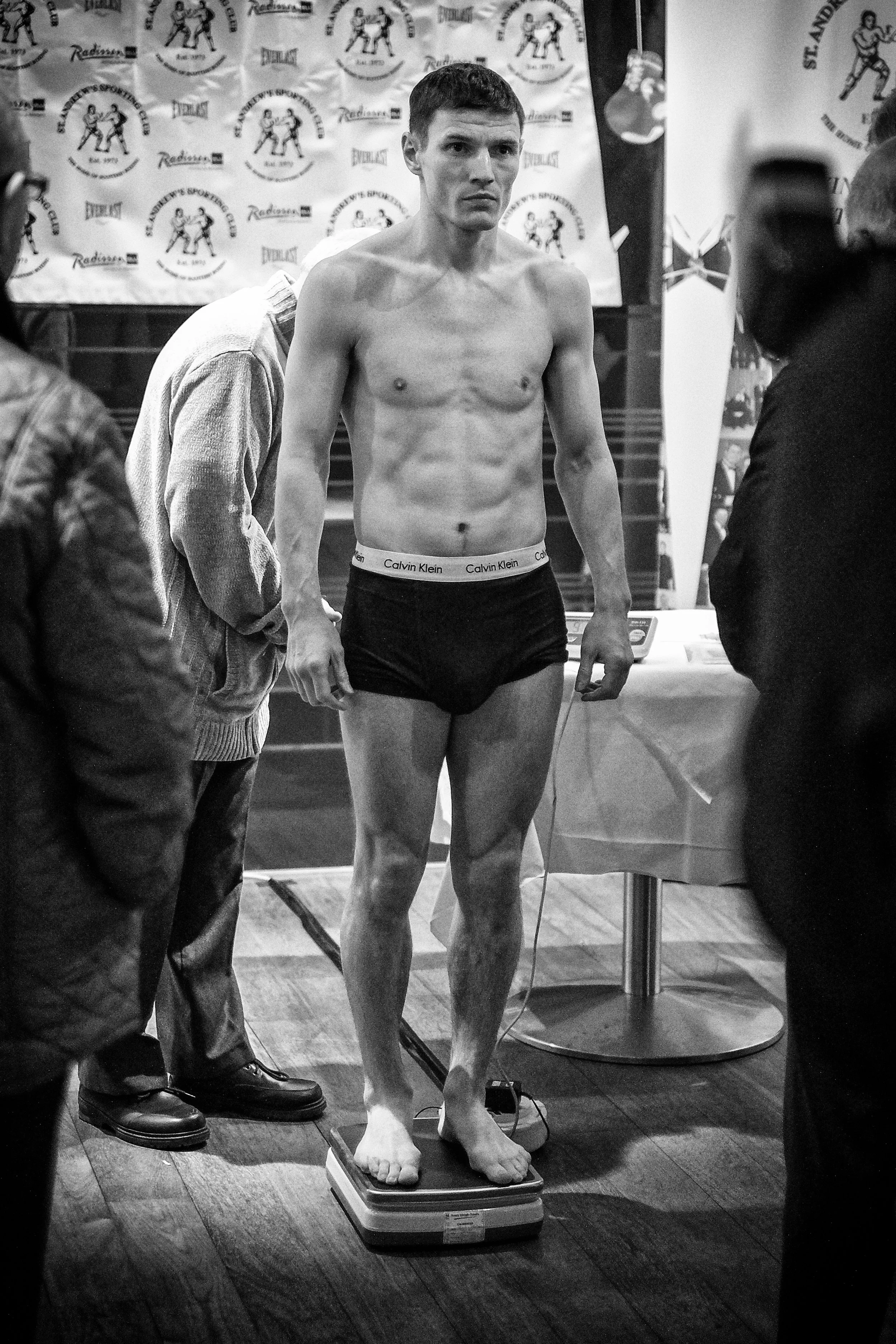 Willie Limond at the weigh-in a few days before the fight.