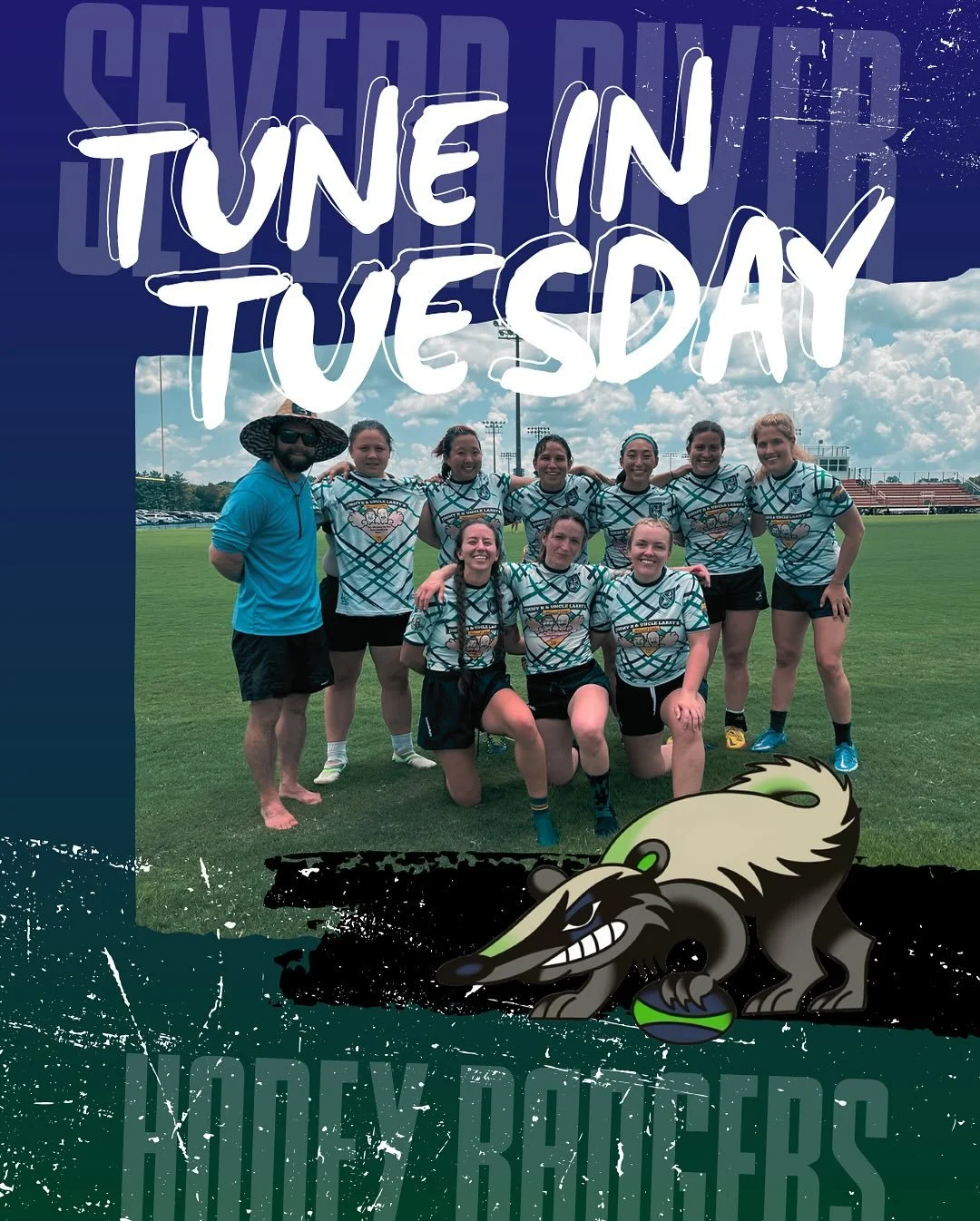 📣TUNE IN TUESDAY📣
This past weekend was packed!
Our River Raiders brought the heat with 2 big wins in the Christmas In July Tournament! The only thing stopping them was Mother Nature… the skies opened up and the rest of the matches got rain