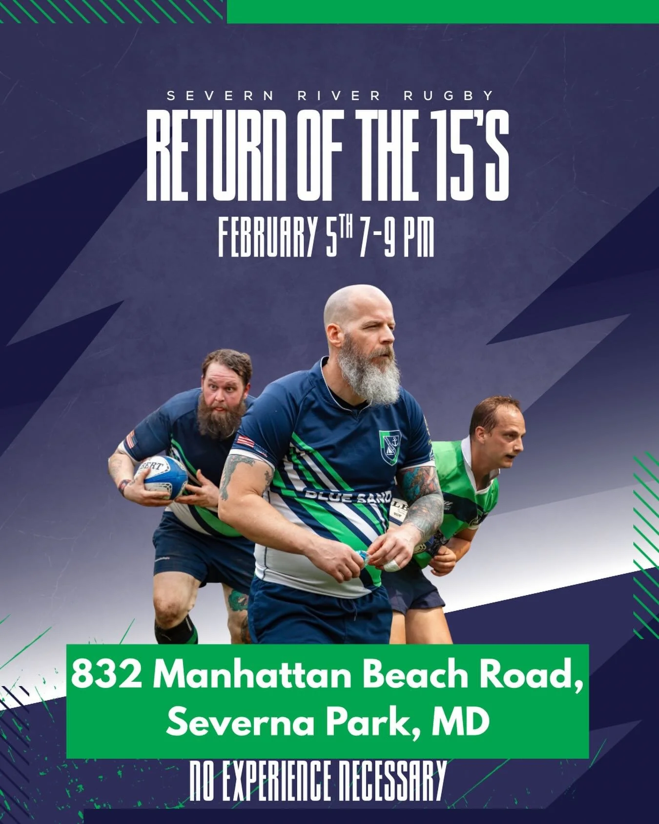 15&rsquo;s is back! The props have awoken from hibernation and are hungry for some scrums! 

D3 starts their playoff run and D4 has a great set list of friendlies. 

New to rugby? Well now&rsquo;s the time to jump in, all you need are Cleats and a Mo
