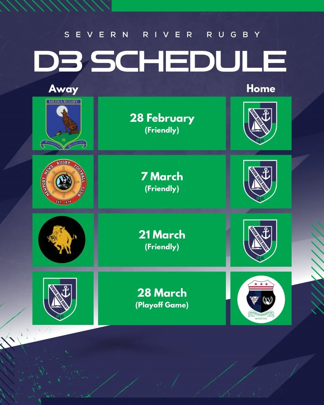 Who&rsquo;s up for a schedule drop? D3 has a playoff run and D4 has tons of friendlies.