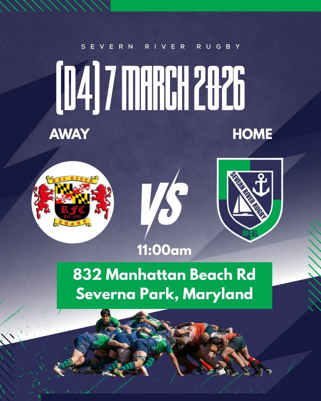 Home Double Header this Saturday!
Come see D4 take on Pax River and D3 Take on Newport News as we gear up for D3 Playoffs and the Cherry Blossom Tourney