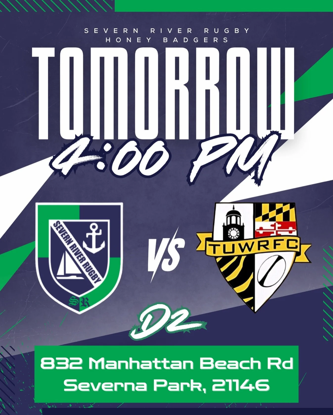 We are so back, baby! Join us at our home pitch tomorrow as we join @tuwrfc in a friendly! Should be perfect rugby weather! Can&rsquo;t wait for you to join us!