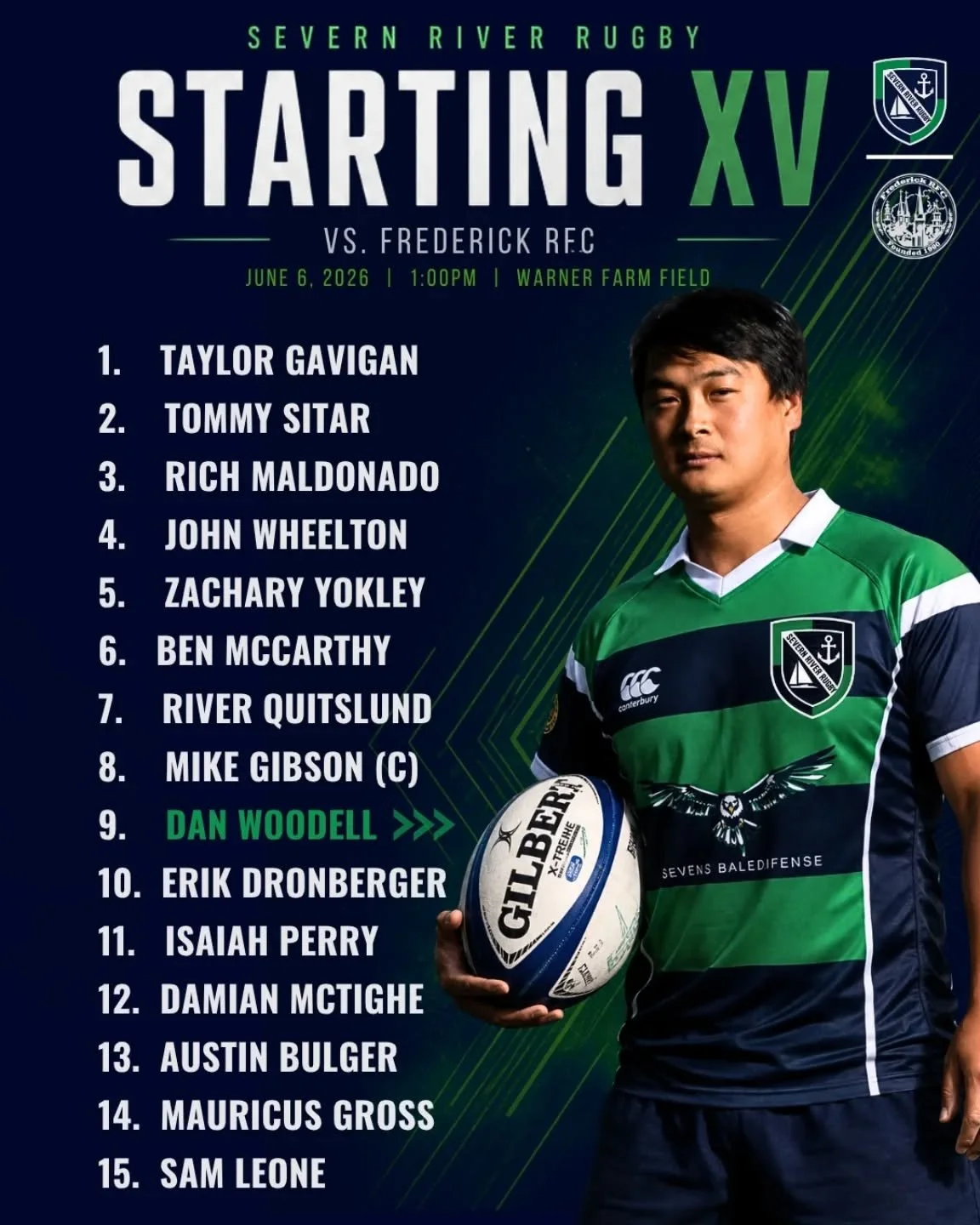Your starting XV for today's matchup! 

 #RiverRunsDeep