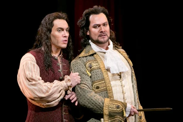 Schrott as Leporello (left) and Ildar Abdrazakov as Don Giovanni , right (photo from the Met Opera of New York).